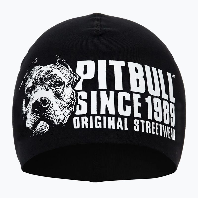 Herren Pitbull Beanie Blood Dog Wintermütze schwarz