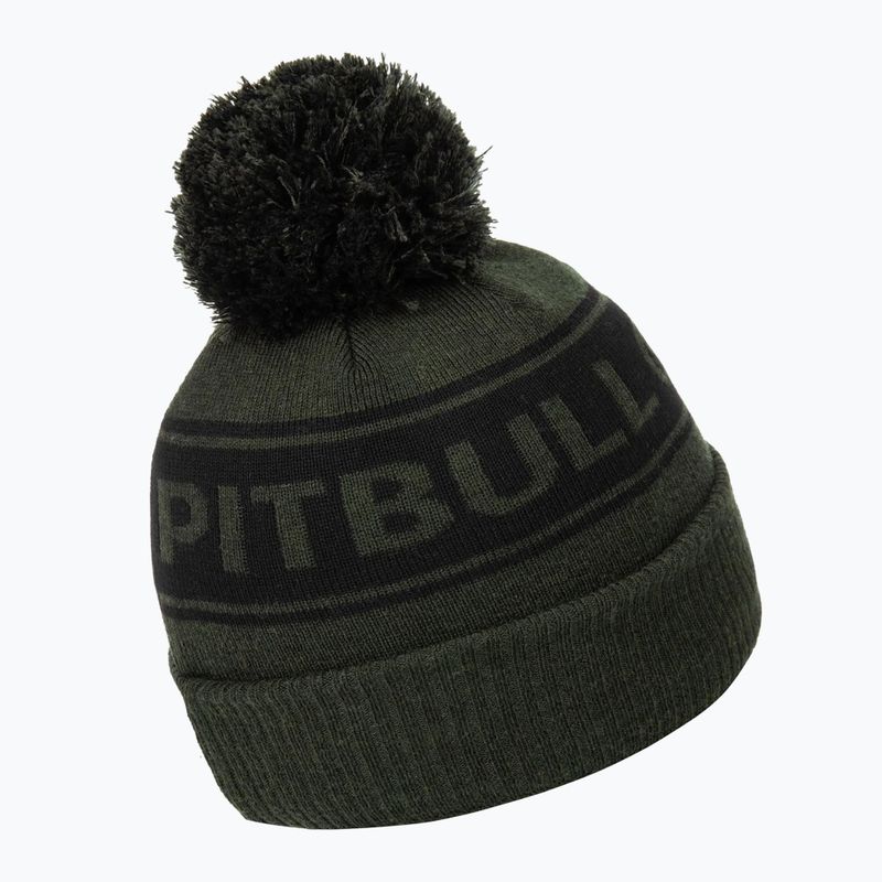 Herren Pitbull Beanie Vermel oliv/schwarz Wintermütze 2