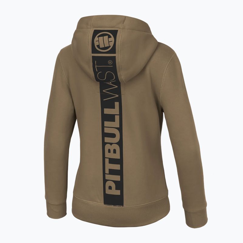Damen Pitbull West Coast Zip Hilltop Sweatshirt mit Kapuze coyote braun 2