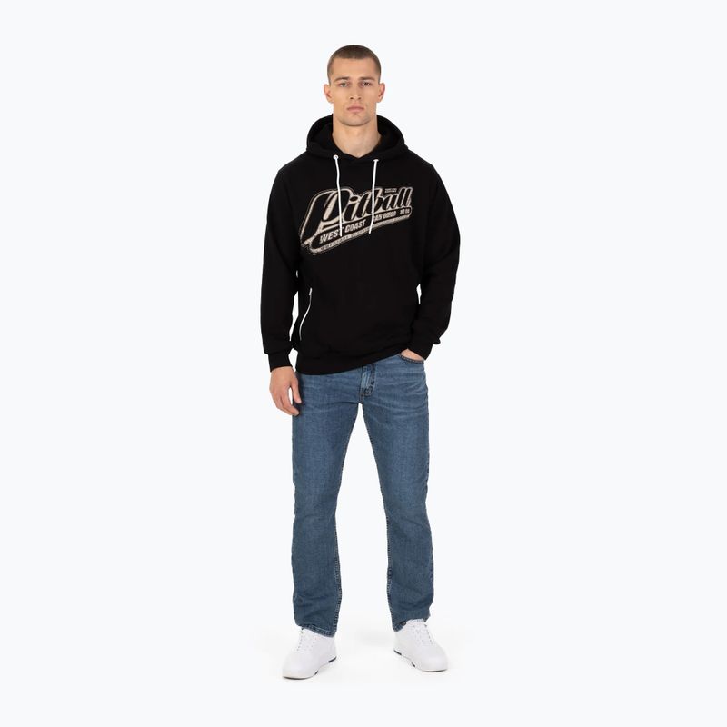 Herren Pitbull West Coast Black Brand Sweatshirt mit Kapuze burgunderrot 2