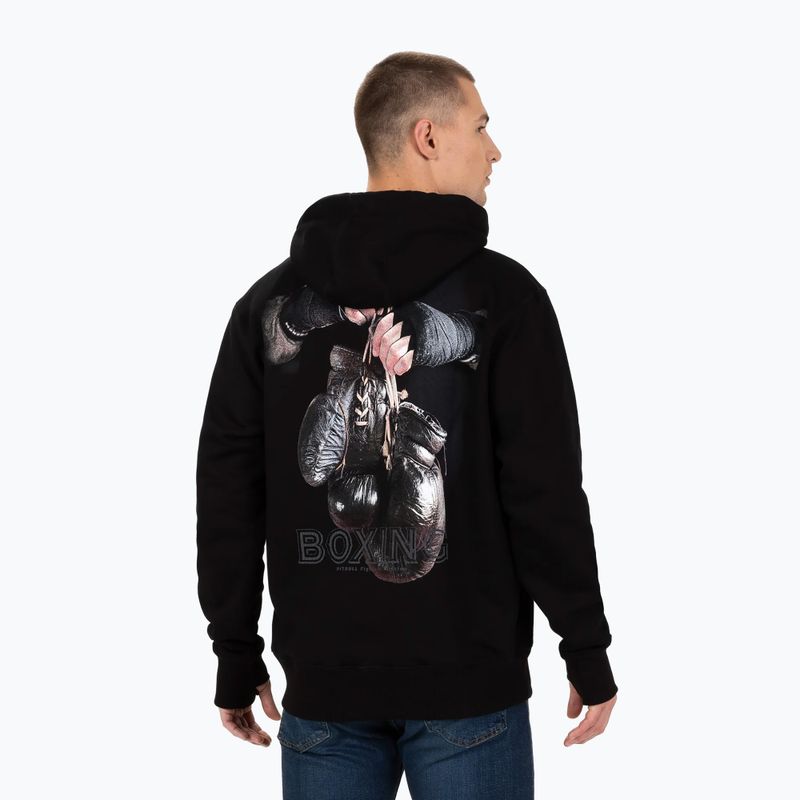 Herren Pitbull West Coast Boxing FD Sweatshirt mit Kapuze schwarz