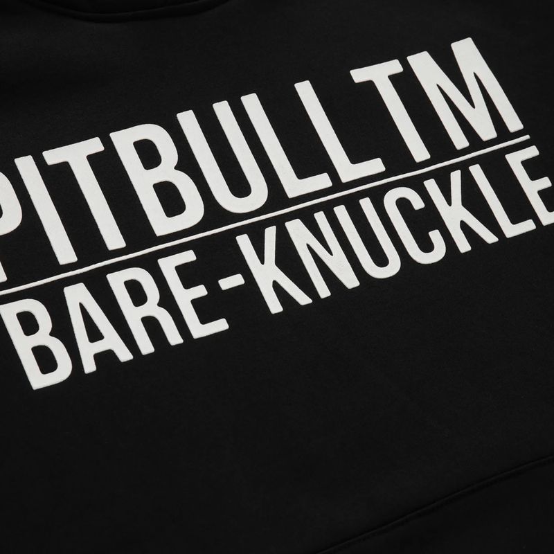 Herren Pitbull West Coast Bare Knuckle Sweatshirt mit Kapuze schwarz