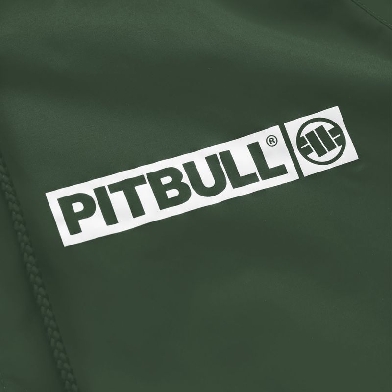 Herren Pitbull West Coast Athletic Hilltop Hooded Nylon Jacke dunkelgrün 7