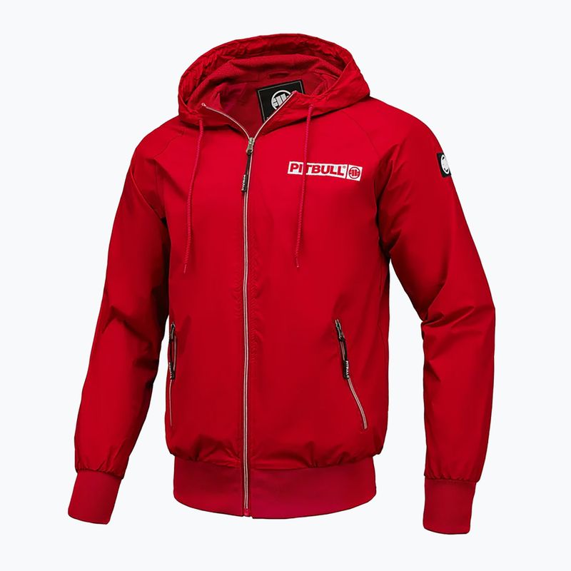 Herren Pitbull West Coast Athletic Hilltop Kapuzen-Nylonjacke rot