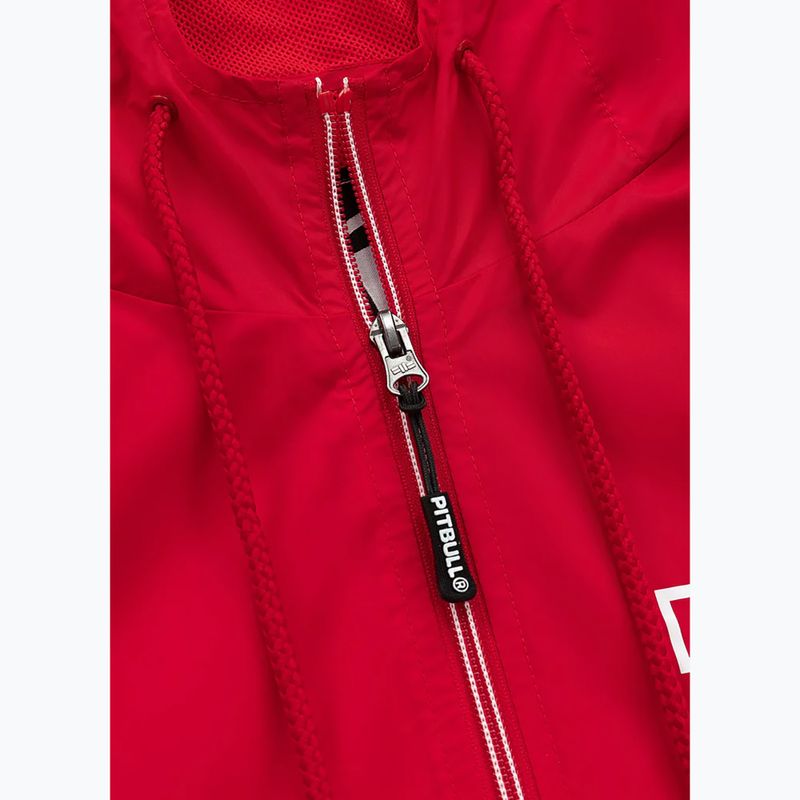 Herren Pitbull West Coast Athletic Hilltop Kapuzen-Nylonjacke rot 4