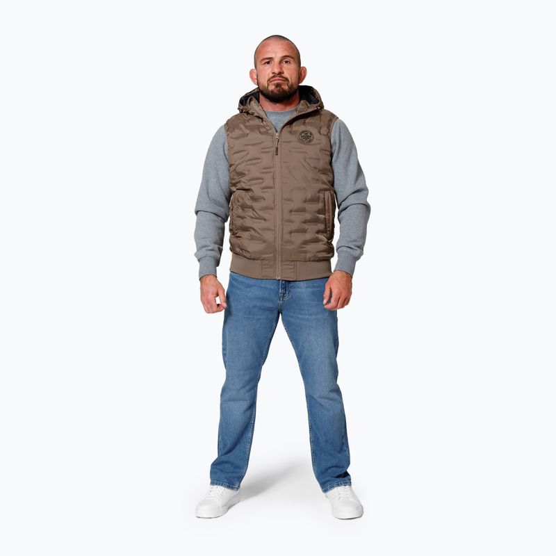 Weste Herren Pitbull West Coast Eclipse Hooded Padded coyote brown 2