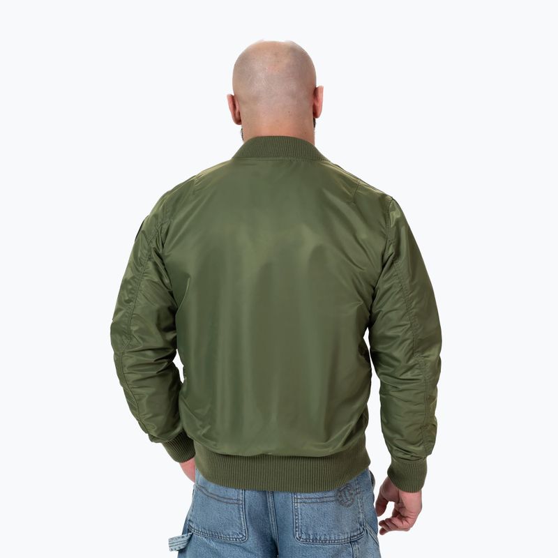 Jacke Herren Pitbull West Coast Ma 1 Logo Flight 2 olive 3