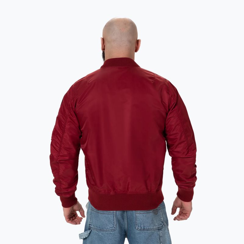 Jacke Herren Pitbull West Coast Ma 1 Logo Flight 2 burgundy 3