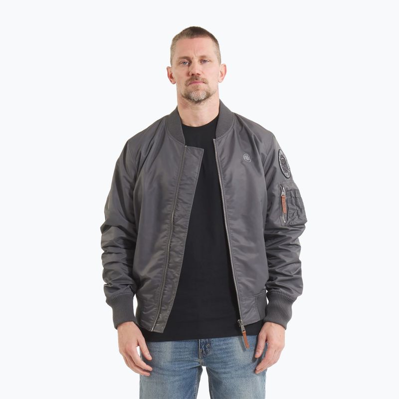 Jacke Herren Pitbull West Coast Ma 1 Logo Flight 2 graphite