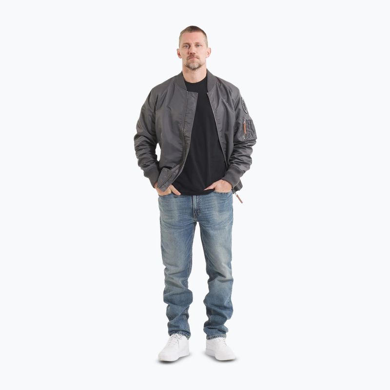 Jacke Herren Pitbull West Coast Ma 1 Logo Flight 2 graphite 2
