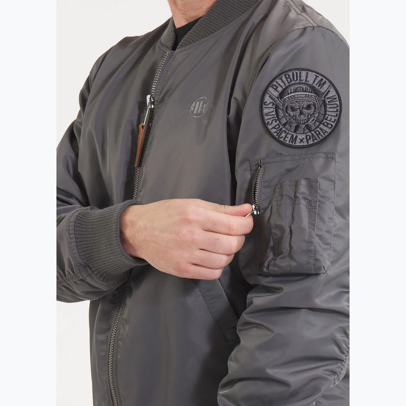 Jacke Herren Pitbull West Coast Ma 1 Logo Flight 2 graphite 4