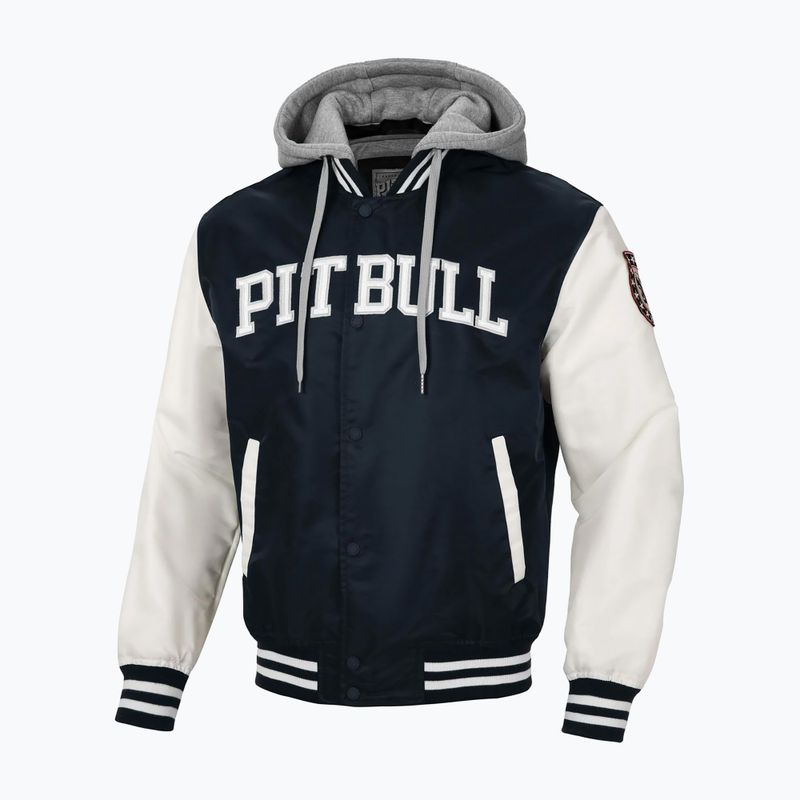Herren Pitbull Falcon Ridge Bomber Kapuzenjacke navy/ecru 4
