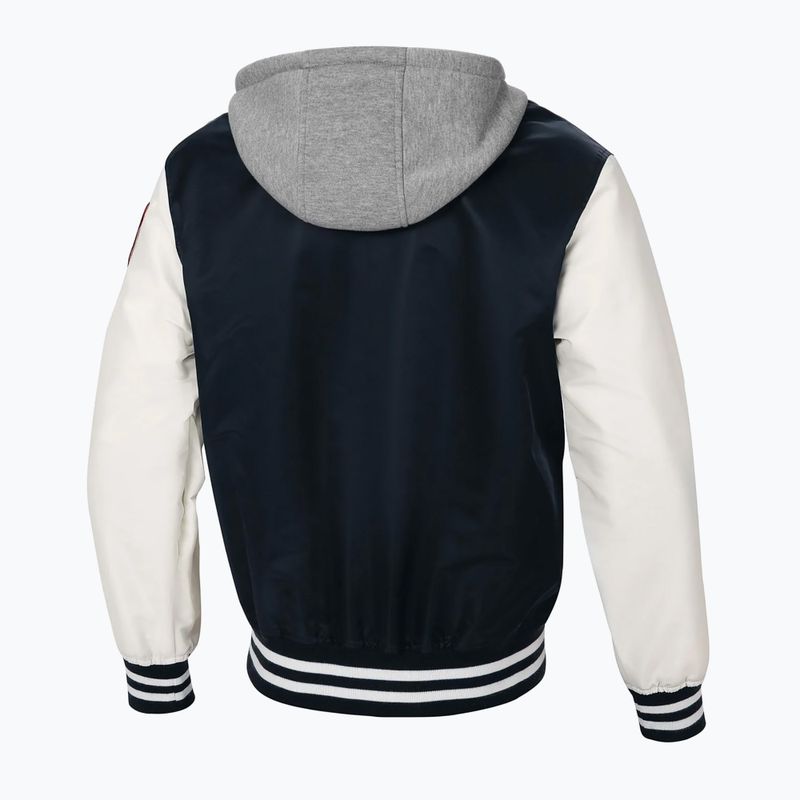 Herren Pitbull Falcon Ridge Bomber Kapuzenjacke navy/ecru 5