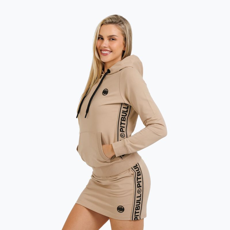 Damen Hoodie Sweatshirt Pitbull West Coast La Canada Hooded sand