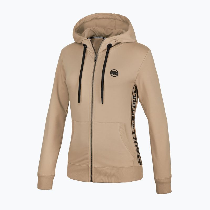 Damen Hoodie Sweatshirt Pitbull West Coast La Deta Hooded Zip sand 2