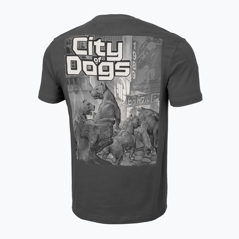 Pitbull Westküste Stadt der Hunde Männer-T-Shirt Graphit 5