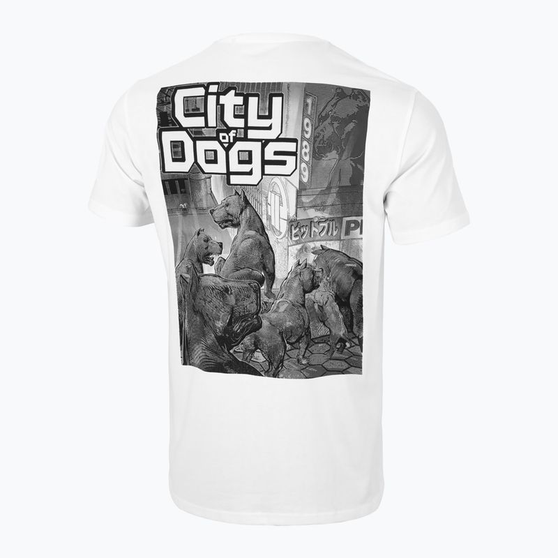 Pitbull Westküste Stadt der Hunde Männer-T-Shirt weiß 4