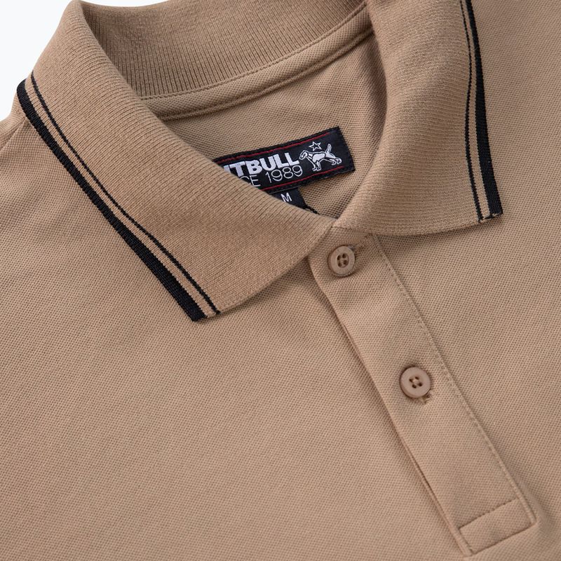 Herren Pitbull West Coast Polo Shirt Pique Stripes Regular coyote brown 6