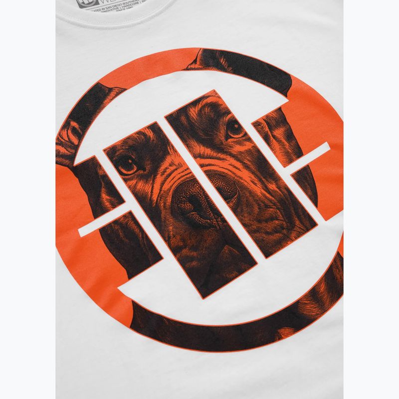 Shirt Herren Pitbull West Coast Orange Dog 24 white