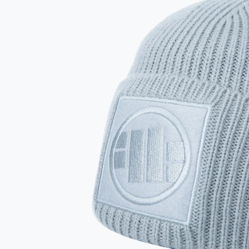Herren Wintermütze Pitbull Beanie Logo Einschichtige Manschette babyblau    Neu