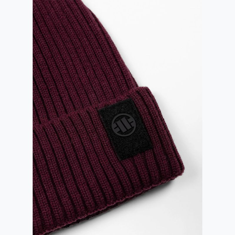Beanie Pitbull Beanie Velcro Logo burgundy 2