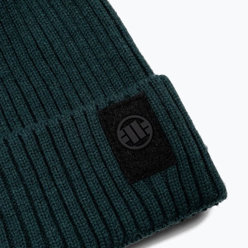 Wintermütze Pitbull Beanie Velcro Logo green 2