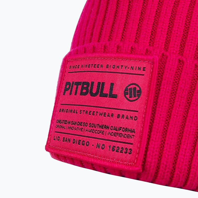 Herrenmütze Wintermütze Pitbull Beanie Dock rosa 3