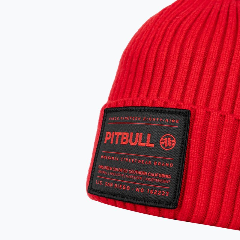 Herren Wintermütze Pitbull Beanie Dock rot 3