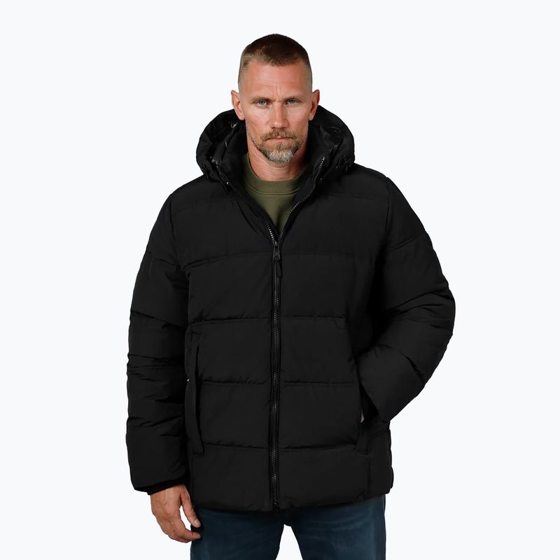 Herren Winterjacke Pitbull Duncan Quilted Hooded schwarz 4