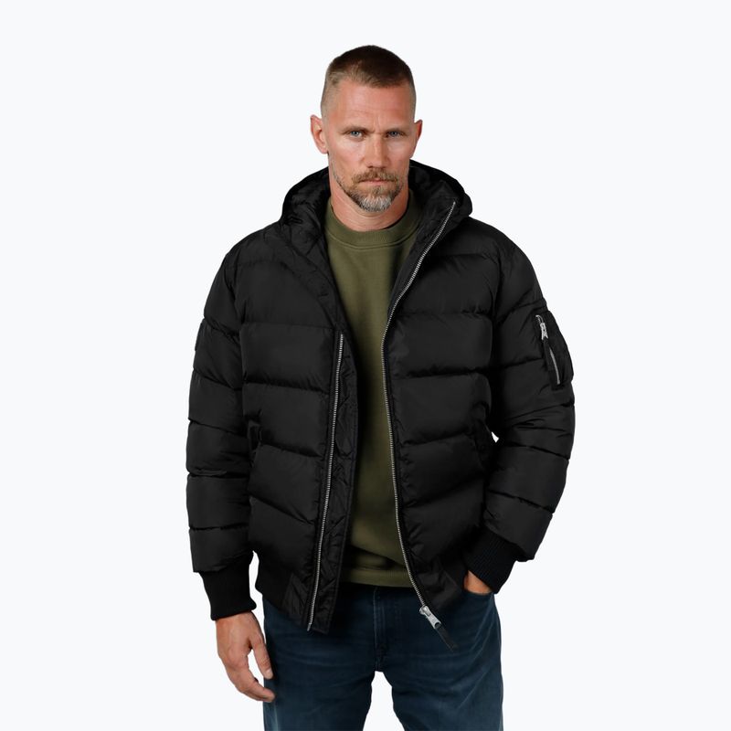 Winterjacke Herren Pitbull Gopher Quilted Hooded black