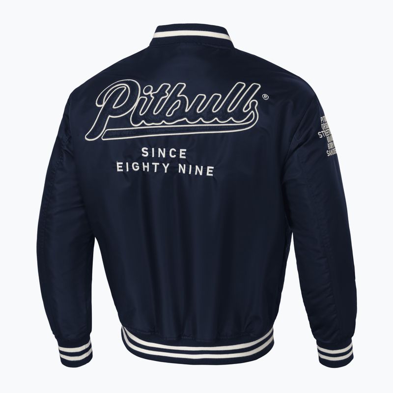 Pitbull West Coast Herren Seabridge Varsity Jacke dunkel marineblau 7