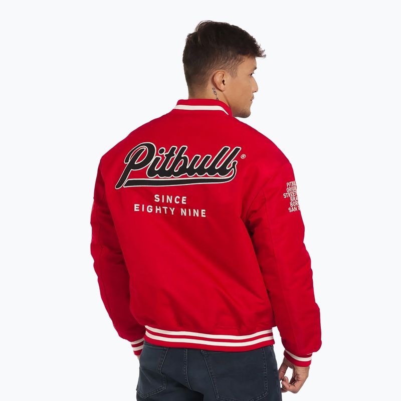 Pitbull West Coast Herren Seabridge Varsity rote Jacke 3