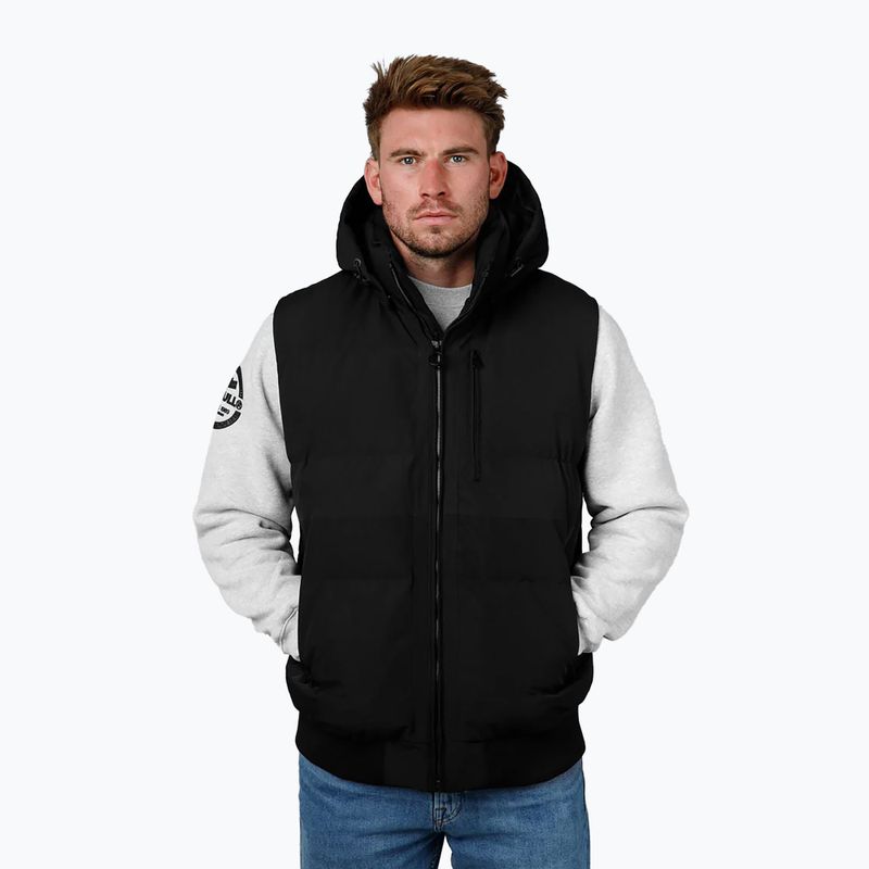 Weste Herren Pitbull Patton Quilted Hooded black