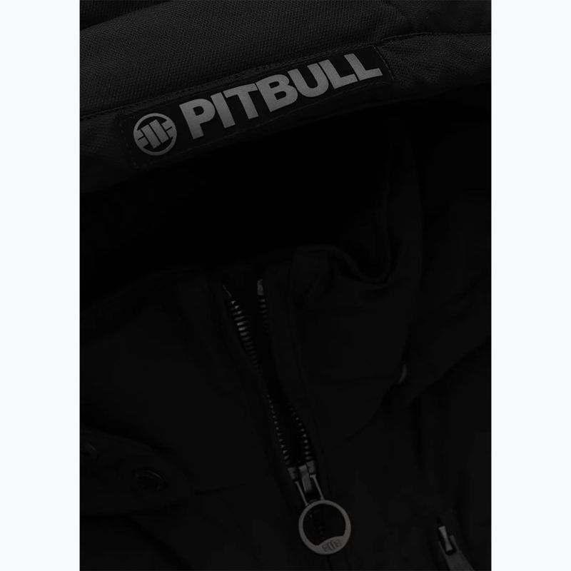 Pitbull Patton Herren Steppjacke mit Kapuze ärmellos Schwarz 11