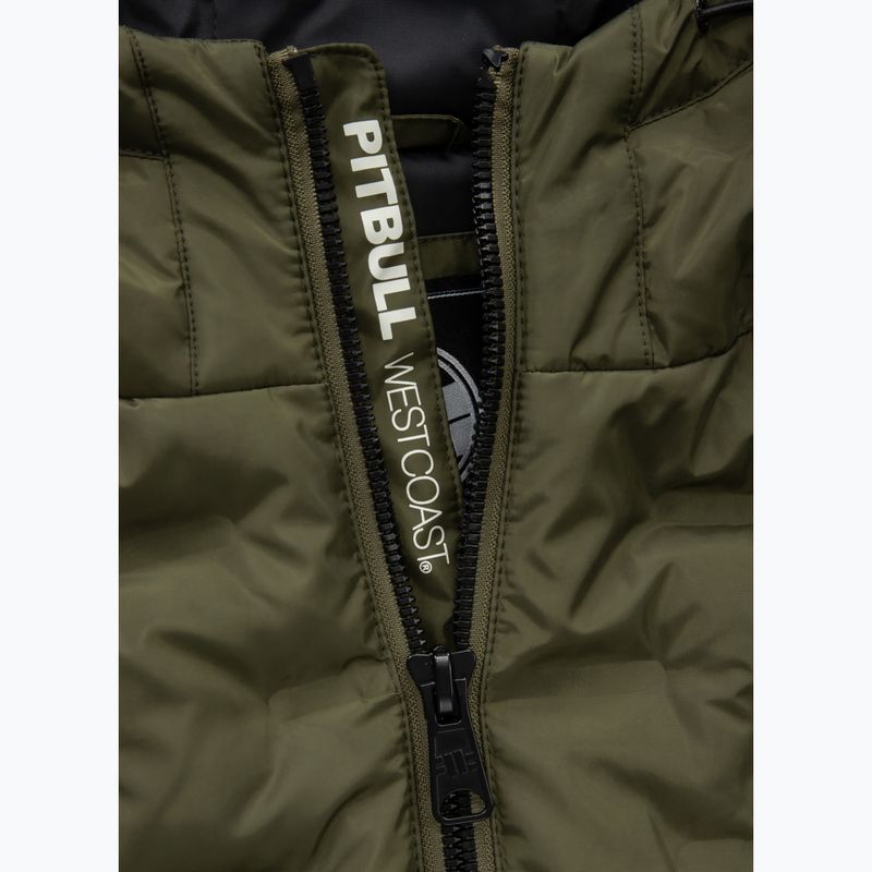 Men's Pitbull Carver Steppjacke mit Kapuze ärmellos oliv 5