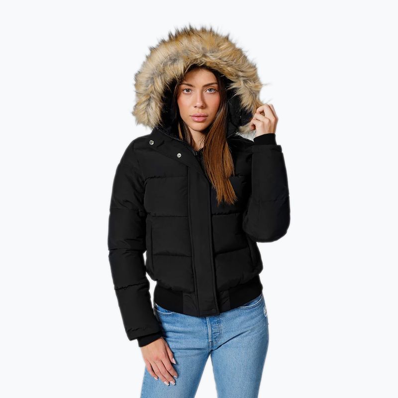 Winterjacke Damen Pitbull Azalea Quilted Hooded black 4