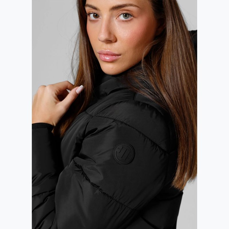 Damen-Winterjacke Pitbull Vista Quilted Hooded black 4