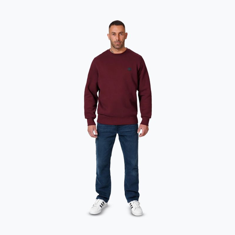 Sweatshrit Herren Pitbull Small Logo Crewneck burgundy 2