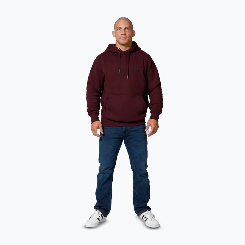 Hoodie Herren Pitbull Small Logo Hooded burgundy 2