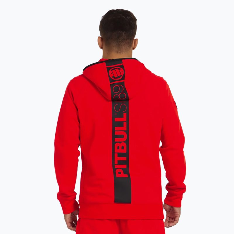 Hoodie Herren Pitbull Hermes Hooded Zip flame red 4