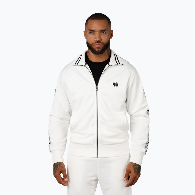Sweatshrit Hoodie Herren Pitbull Trackjacket Tape Logo Terry Group off white