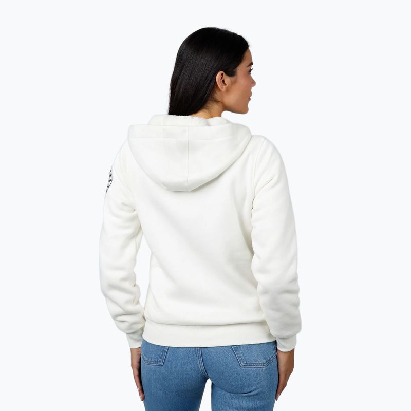 Damen Hoodie Pullover Pitbull Sherpa Ruffina Hooded Zip off white 3
