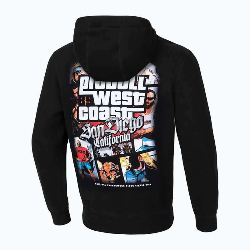 Herren Pitbull West Coast Hooded Most Wanted Sweatshirt schwarz 2