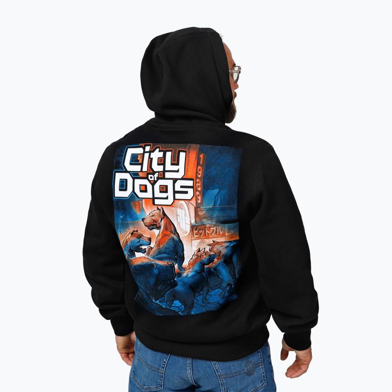 Sweatshirt Hoodie Herren Pitbull Hooded City Of Dogs black 3