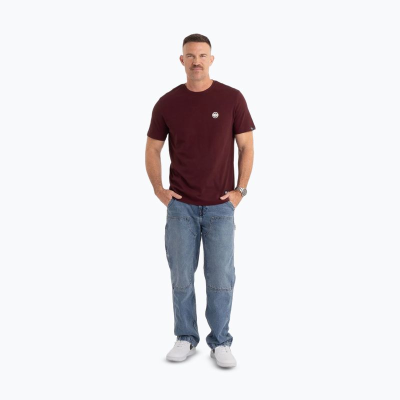 Shirt Herren Pitbull Small Logo dark burgundy 2