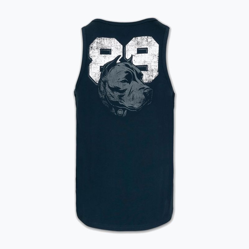 Pitbull Dog 89 dark navy Herren Tank Top 5