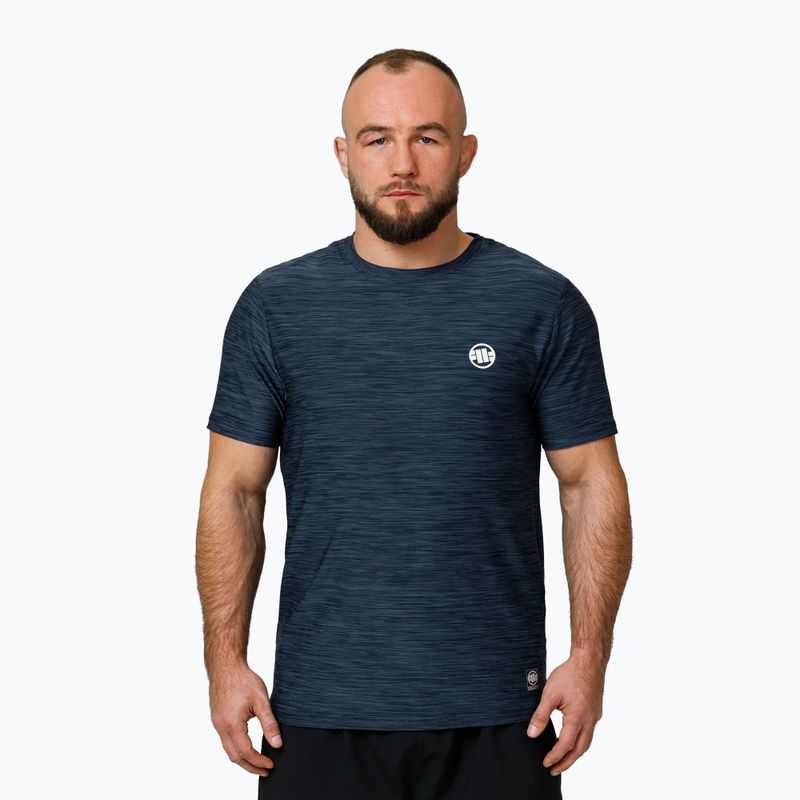 Herren Pitbull Small Logo Casual Sport T-shirt navy melange