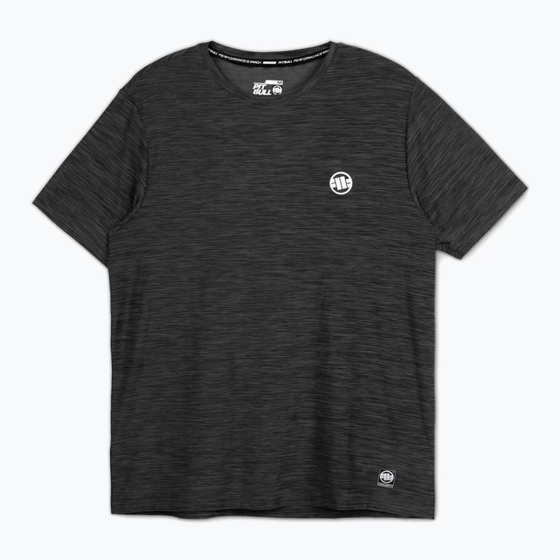 Herren Pitbull Small Logo Casual Sport schwarz melange t-shirt 4