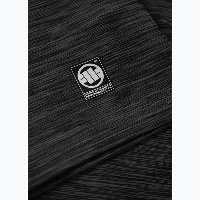 Herren Pitbull Small Logo Casual Sport schwarz melange t-shirt 8