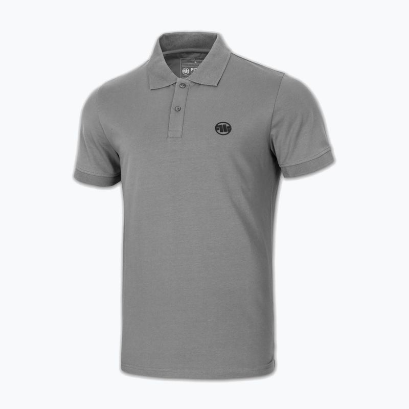 Herren Pitbull Polo Jersey Small Logo grau